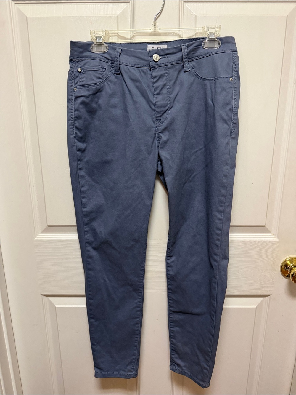 Blue Cropped Slim Ankle Pants, Size 10/30